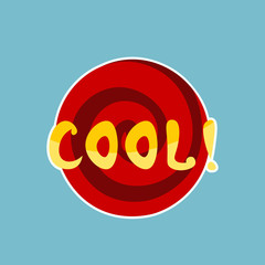 Poster - Cool Sticker Social Media Network Message Badges Design Vector Illustration