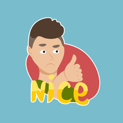 Poster - Cool Sticker Social Media Network Message Badges Design Vector Illustration