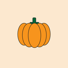 Wall Mural - Pumpkin Icon Autumn Harvest Concept Vector Illustration