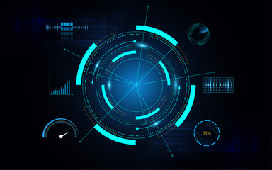 Futuristic HUD sci fi innovation concept technology background