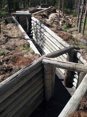 World War 2 type trenches in Finland