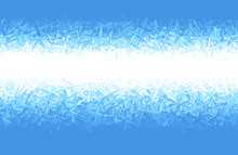 Winter Blue Frost Background With Copy Space