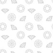 Diamond concept seamless pattern. Fashion style