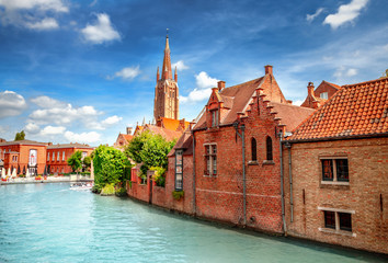 Wall Mural - Canals of Brugge, Belgium