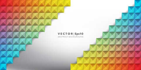 Wall Mural - Abstract vector wide screen background. Colorful geometric background. Use for wallpaper, template, brochure design. Vector illustration. Eps10.