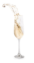 Wall Mural - Glass of champagne with splash