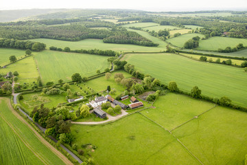 Aerial view of Buckinghamshire Landscape