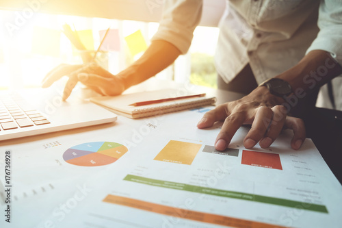 Close Up Image Of Analysis Business Accounting On Info Sheets - 