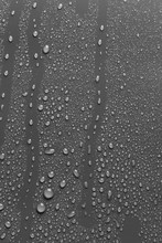 Water Drops On A  Gray Surface, Background