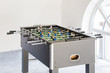table football in the office, white playroom, selective focus