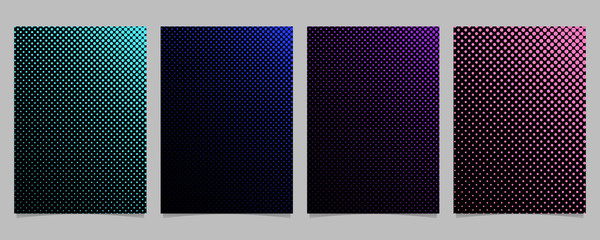 Poster - Simple halftone dot pattern cover template set - vector poster background graphics with colored circles