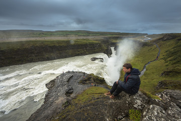 Wall Mural - Famous Godafoss is one of the most beautiful waterfalls on the Iceland. It is located on the north of the island.