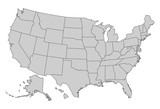 Fototapeta Mapy - United States of America map