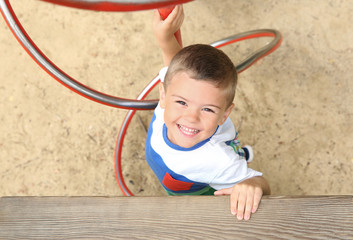 Canvas Print - Cute little boy on playground