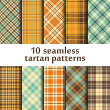 10 Seamless Tartan Patterns