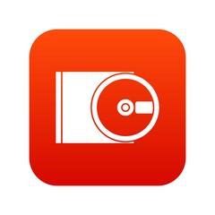 Poster - DVD drive open icon digital red