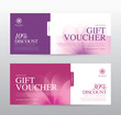 Gift Voucher, Flower Spa Yoga background banner template, vector illustration