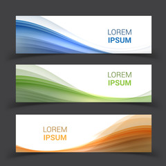 Set of banner templates.  Modern abstract Vector Illustration design.