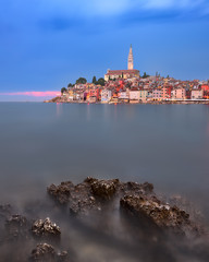 Fototapete - Rovinj Skyline in the Evening, Istria, Croatia