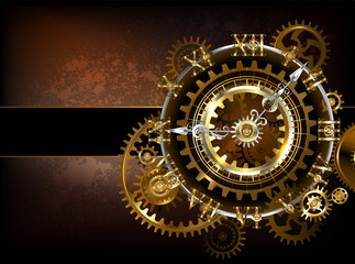 Clock with gears