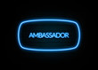 © zobaair - Ambassador  - colorful Neon Sign on brickwall