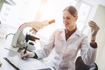 Wall Mural - laboratory scientist working