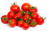Fototapeta Kuchnia - red tomatoes isolated on white background