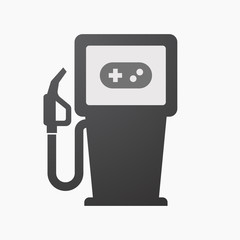 Wall Mural - Isolated fuel pump with a game pad