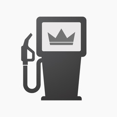 Wall Mural - Isolated fuel pump with a crown