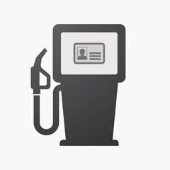 Wall Mural - Isolated fuel pump with an id card