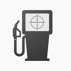 Wall Mural - Isolated fuel pump with a crosshair