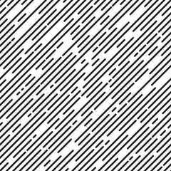 Black and white diagonal stripe background, line design, seamless pattern, vector illustration