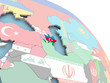 © harvepino - Flag of Azerbaijan on globe