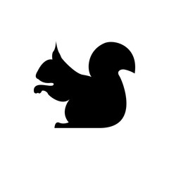 Wall Mural - vector squirrel silhouette view side for retro logos, emblems, badges, labels template vintage desig