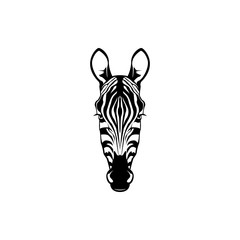 Wall Mural - vector zebra head, face for retro logos, emblems, badges, labels template and t-shirt vintage design