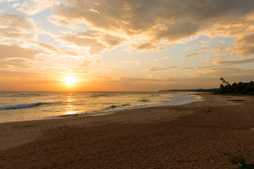 Sticker - sunset on the Indian Ocean coast