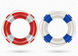 Illustration of lifebuoy ring with rope isolated on transparent background