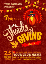 Thanksgiving Party Poster Template