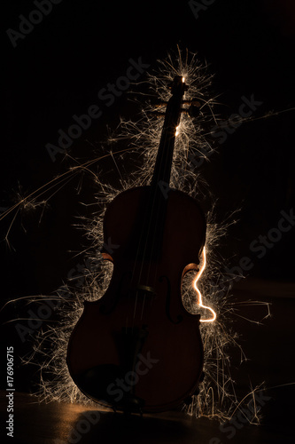 Plakat Płonące skrzypce