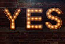 YES Sign In Lights