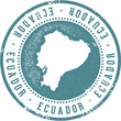 Vintage Ecuador South America Travel Stamp