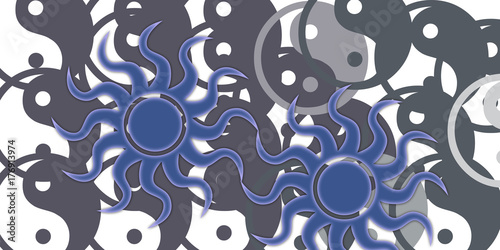 Jing Jang Illustration Fototapete