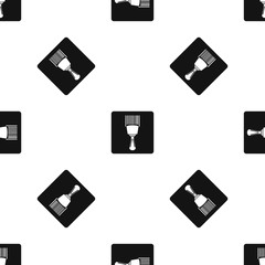 Poster - Bar code scanner pattern seamless black
