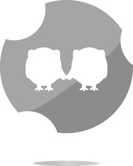 Poster - Glossy isolated website and internet web icon with owl symbol