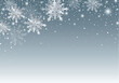 Merry christmas and Happy new year background design of snowflake with copy space