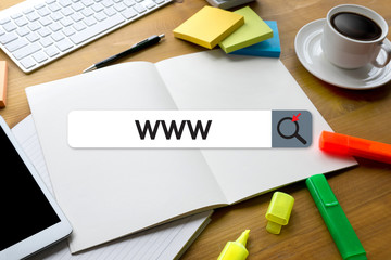 Poster - WWW Website Online Internet Web Page computer Browser Connection Network Concept to use www