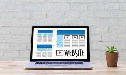 Poster - Web Design layout sketch drawing Software Media WWW and Graphic Layout Website development project
