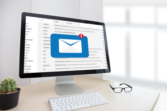 Mail Communication Connection message to mailing contacts phone Global Letters Concept