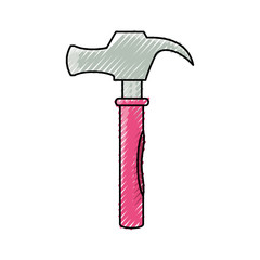 Canvas Print - hammer  vector illustration