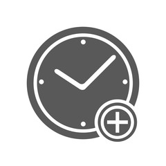 Poster - time plus icon vector simple